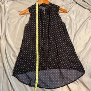 H&M Dark Blue Sheer Tank Top Blouse